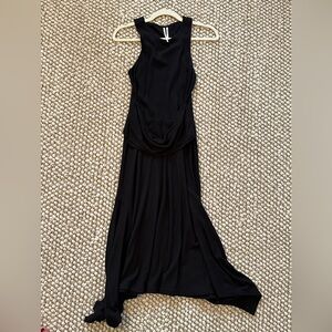 Anthropologie Black Ribbed Kingsolver Dress Size M
